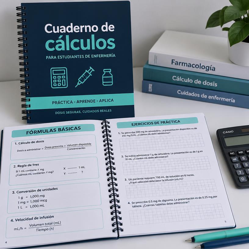 Cuaderno de cálculos farmacológicos